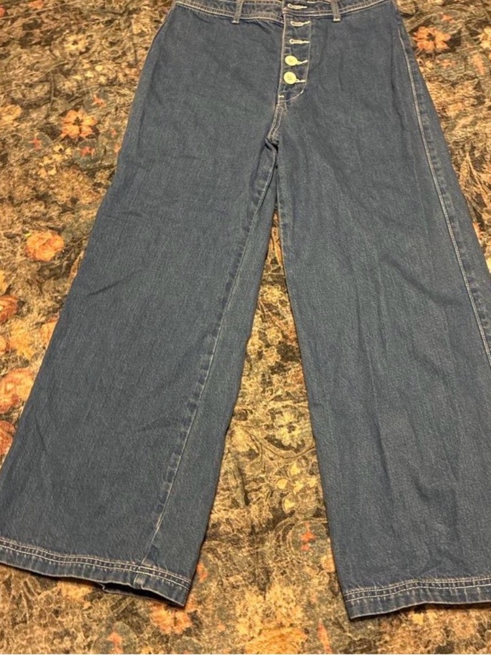 BDG Wide-Leg Denim Jeans in Blue